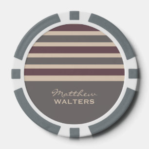 Streifen Muster benutzerdefinierte Monogramm-Poker Pokerchips