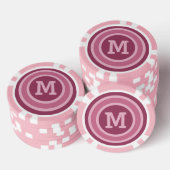 Streifen Muster benutzerdefinierte Monogramm-Poker Pokerchips (Stapel)