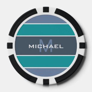 Streifen Muster benutzerdefinierte Monogramm-Poker Pokerchips