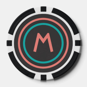 Streifen Muster benutzerdefinierte Monogramm-Poker Pokerchips