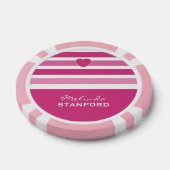 Streifen Muster benutzerdefinierte Monogramm-Poker Pokerchips (Einzeln)