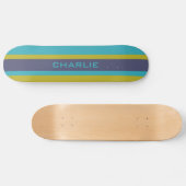 Streifen Muster benutzerdefinierte Monogramm-Skate Skateboard (Horizontal)