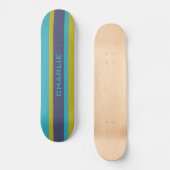 Streifen Muster benutzerdefinierte Monogramm-Skate Skateboard (Vorderseite)