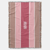 Streifen Muster benutzerdefinierte Monogramm-Werft Decke (Vorderseite Vertikal)