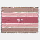 Streifen Muster benutzerdefinierte Monogramm-Werft Decke (Vorderseite)