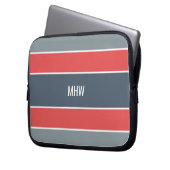 Streifen Muster benutzerdefinierte Notebook-Ärmel  Laptopschutzhülle (Vorderseite Links)