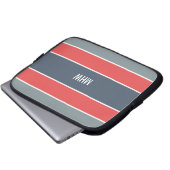 Streifen Muster benutzerdefinierte Notebook-Ärmel  Laptopschutzhülle (Vorne Knopf)