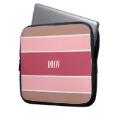 Streifen Muster benutzerdefinierte Notebook-Ärmel Laptopschutzhülle (Vorderseite Links)