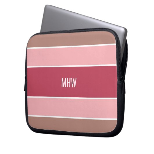 Streifen Muster benutzerdefinierte Notebook-Ärmel Laptopschutzhülle (Vorderseite Links)