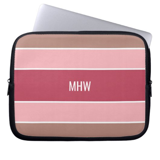 Streifen Muster benutzerdefinierte Notebook-Ärmel Laptopschutzhülle (Vorderseite)