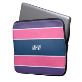 Streifen Muster benutzerdefinierte Notebook-Ärmel Laptopschutzhülle (Vorderseite Links)