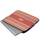 Streifen Muster benutzerdefinierte Notebook-Ärmel  Laptopschutzhülle (Vorne Knopf)