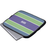Streifen Muster benutzerdefinierte Notebook-Ärmel  Laptopschutzhülle (Vorne Knopf)