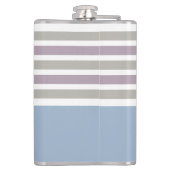 Streifen Muster benutzerdefinierter Monogramm-Kolb Flachmann (Rückseite)