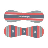 Streifen Muster benutzerdefiniertes Monogramm-Base Baseball (Paneele)