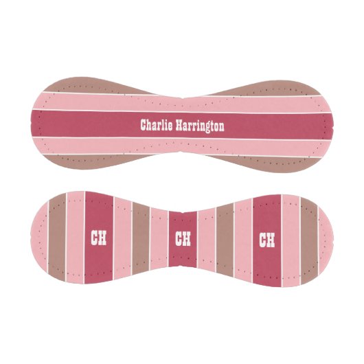 Streifen Muster benutzerdefiniertes Monogramm-Base Baseball (Paneele)