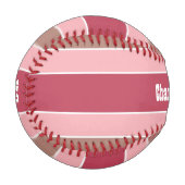 Streifen Muster benutzerdefiniertes Monogramm-Base Baseball (Vorderseite Links)