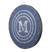 Streifen Muster benutzerdefiniertes Monogramm-Dars Dartscheibe (Vorderseite rechts)