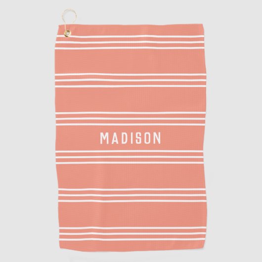 Streifen Muster benutzerdefiniertes Textuch Golfhandtuch (Vorderseite)