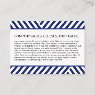 Streifen Muster blauer Hintergrund Visitenkarte
