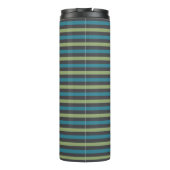 Streifen Muster Custom Monogram Tumbler Thermosbecher (Rückseite)