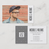 Streifen-Muster des Foto-Abschluss-| Telefonnummerkarte (Vorne/Hinten)