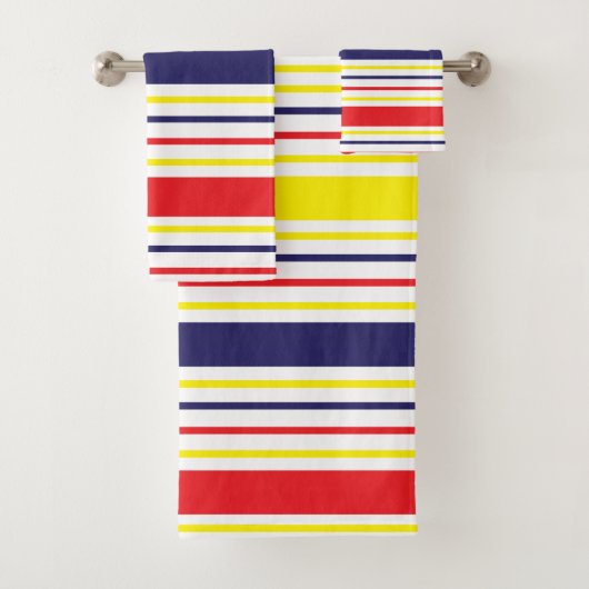 Streifen Muster farbenfrohe Sommer Moderne Badhandtuch Set (Insitu)