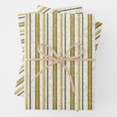 Streifen-Muster Geschenkpapier Set (Beispiel)
