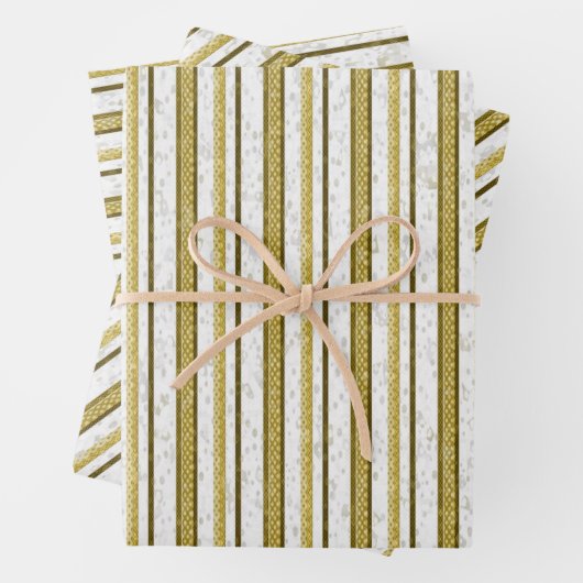 Streifen-Muster Geschenkpapier Set (Beispiel)