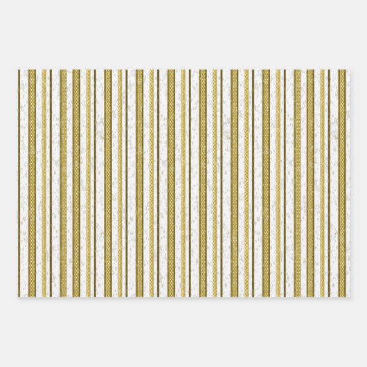 Streifen-Muster Geschenkpapier Set (Vorderseite)