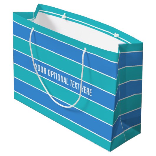 Streifen Muster Geschenktasche Große Geschenktüte (Rückseite Schrägansicht)