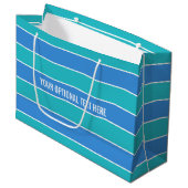 Streifen Muster Geschenktasche Große Geschenktüte (Vorderseite Schrägansicht)