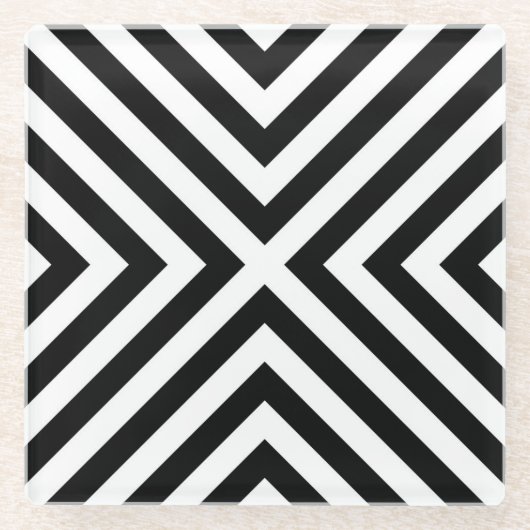 Streifen-Muster Glasuntersetzer (Vorderseite)