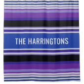 Streifen Muster individuelle Name Duschvorhang (Vorderseite)