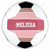 Streifen Muster individuelle Name Fußball (Vorderseite)