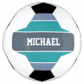 Streifen Muster individuelle Name Fußball (Vorderseite)