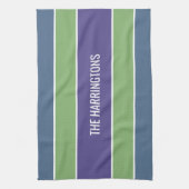 Streifen Muster individuelle Name Handtuch (Vertikal)