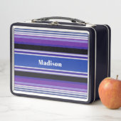Streifen Muster individuelle Name Lunch Boxen (Beispiel)
