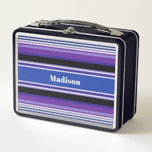 Streifen Muster individuelle Name Lunch Boxen