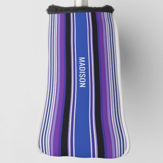 Streifen Muster individuelle Name Putter Abdeckung Golf Headcover (Rotieren 90)