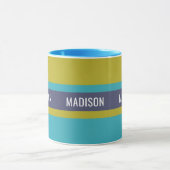 Streifen Muster individuelle Name Tasse - Stil aus (Zentrum)