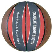 Streifen Muster individuelle Name- und Textbasketb Basketball (Vertikal)