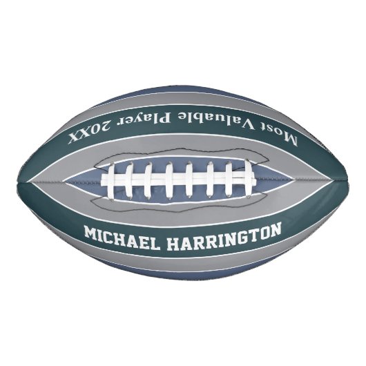 Streifen Muster individuelle Name- und Textfußball Football (Vorderseite)