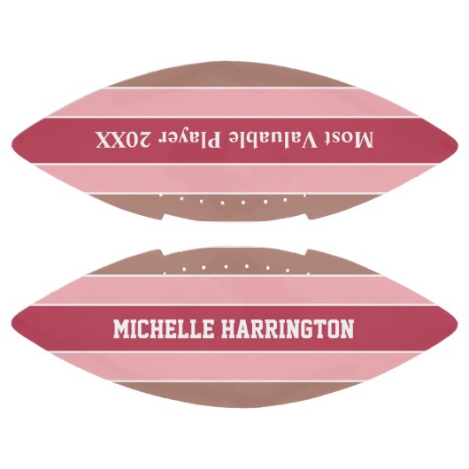 Streifen Muster individuelle Name- und Textfußball Football (Paneele)