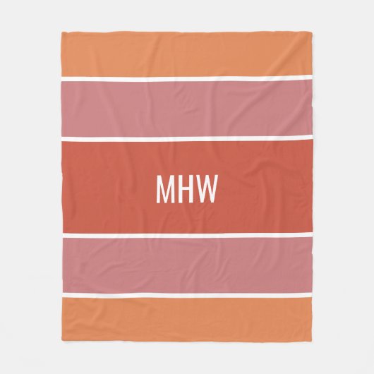 Streifen Muster kundenspezifische Mono-Fleece-Deck Fleecedecke (Vorderseite)