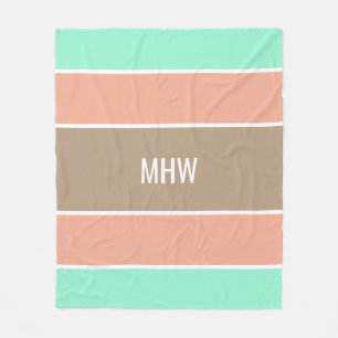 Streifen Muster kundenspezifische Mono-Fleece-Deck Fleecedecke