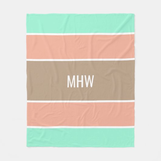 Streifen Muster kundenspezifische Mono-Fleece-Deck Fleecedecke (Vorderseite)