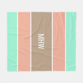 Streifen Muster kundenspezifische Mono-Fleece-Deck Fleecedecke (Vorderseite (Horizontal))