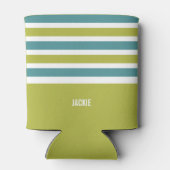 Streifen Muster kundenspezifische monogramm Geträn Dosenkühler (Rückseite)