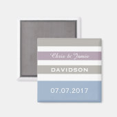 Streifen Muster kundenspezifischer Hochzeitmagnet Magnet (Vorderseite/Rückseite)
